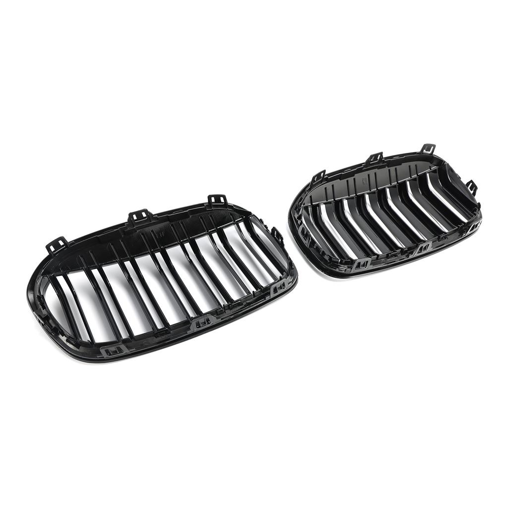 2PCS Gloss Black Front Kidney Grill Grille Fit BMW 2 Series F45 F46 2018-2021