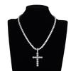 Classic Zircon Cross Necklace Iced Out Hip Hop for Men and Women Bling Pendant Punk Jewelry Gifts