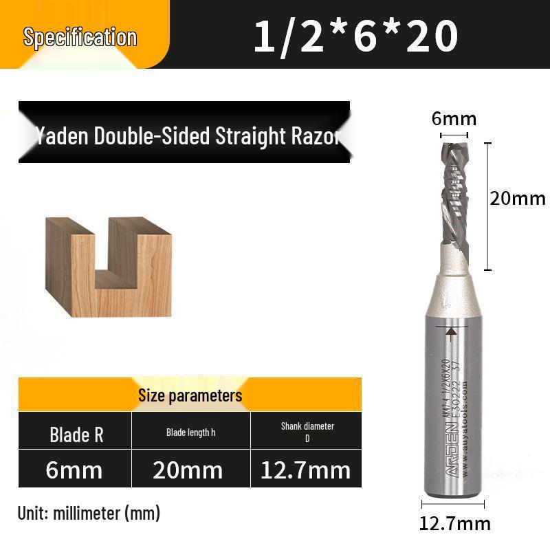 

Yaden TCT Double-Sided Spiral Engraving Knife for Woodworking