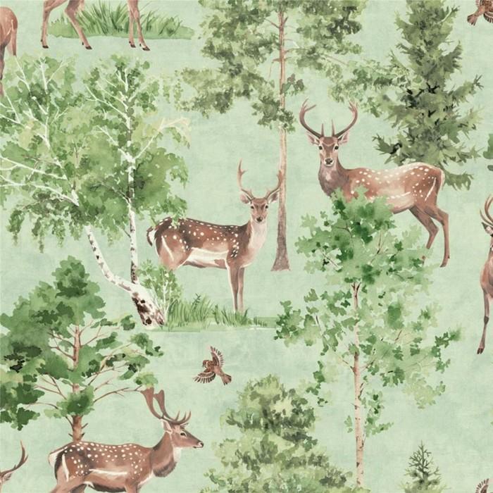 Arthouse Deer Forest Wallpaper