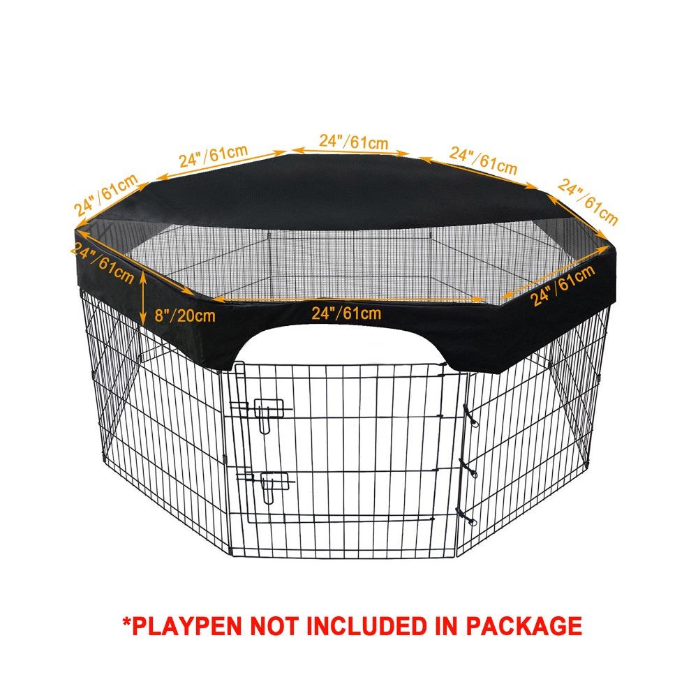 Breathable Mesh Pet Playpen Top Cover Water Proof Fabric Exercise Pen Roof  Small Animal Activity