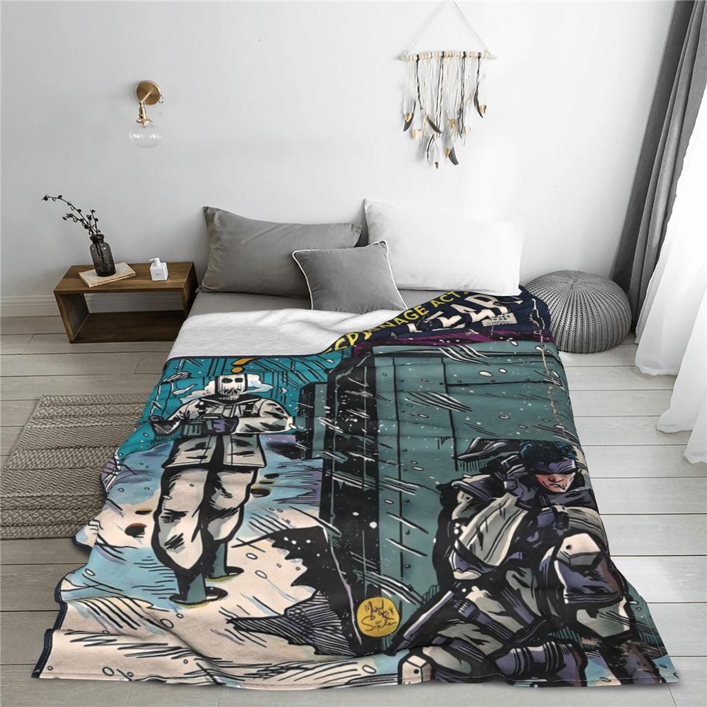 Metal Gear Solid  Game  Blanket Quality Warm Soft  Bedding Throws Winter Kids Couch Bed Pattern Bedspread