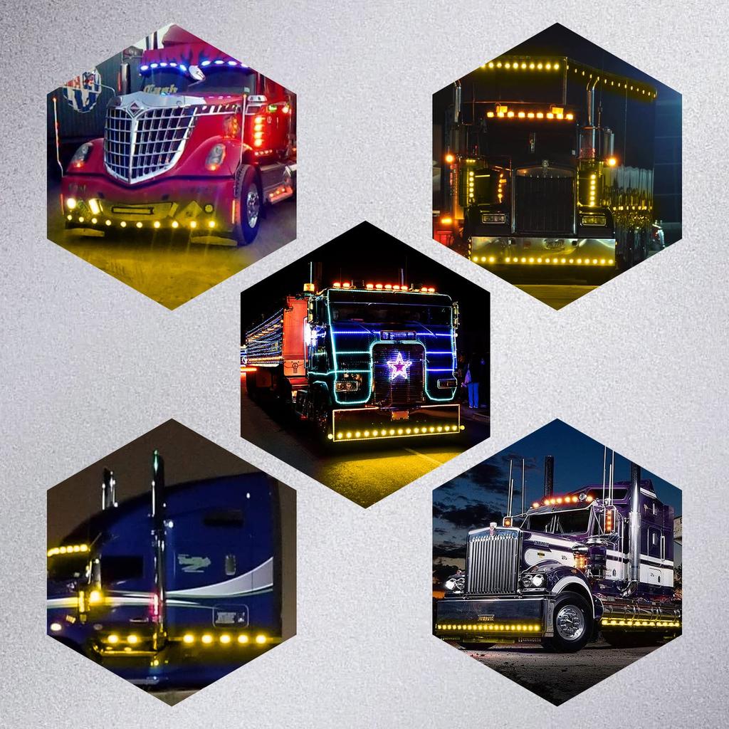 LED Side Marker Light 9LED Truck Position Lamp 12V 24V