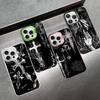 Gothic Cyber Sigil Cross Colorful Phone Case For iPhone 17 16 15 14 13 12 11 Pro Max Plus Matte Cover