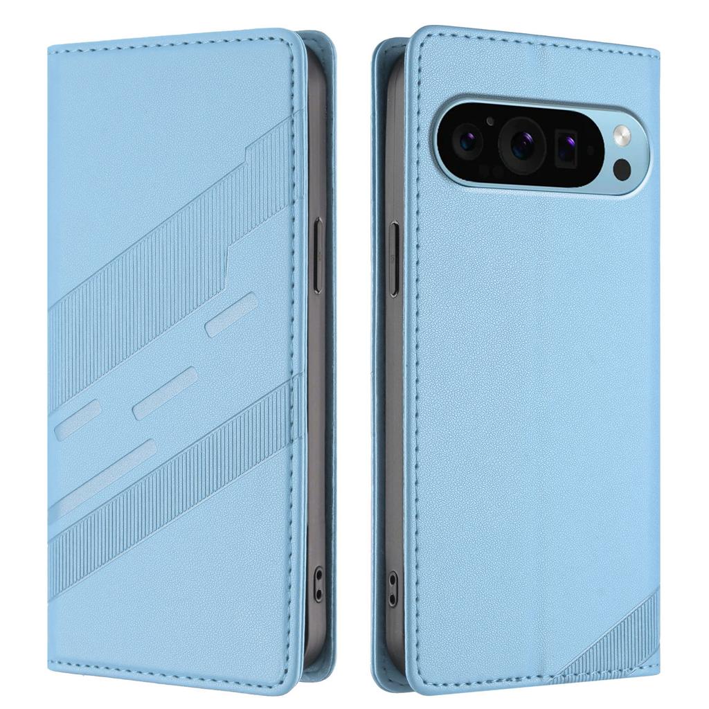 For Google Pixel 9 Pro Phone Cases Punk Style Imprinted Wallet Stand Leather Cover