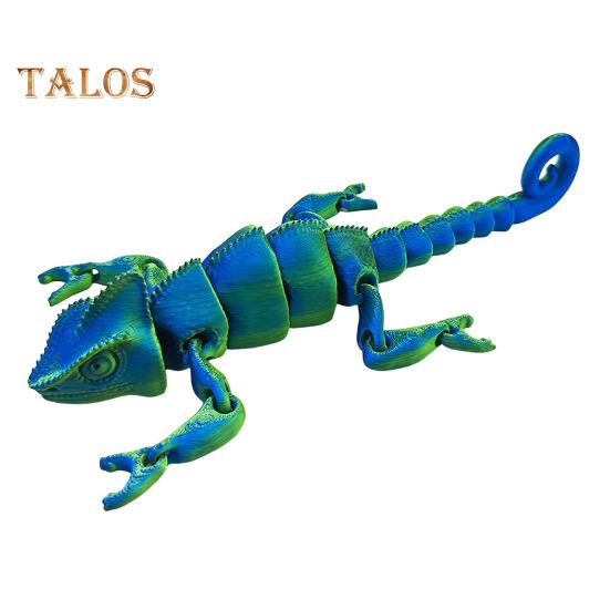 3D Printed Lizard Articulated Chameleon Ornament Desktop Decoration Flexible Animal Figurine Lizard Fidget Toy for Kids Adults Stress Relief