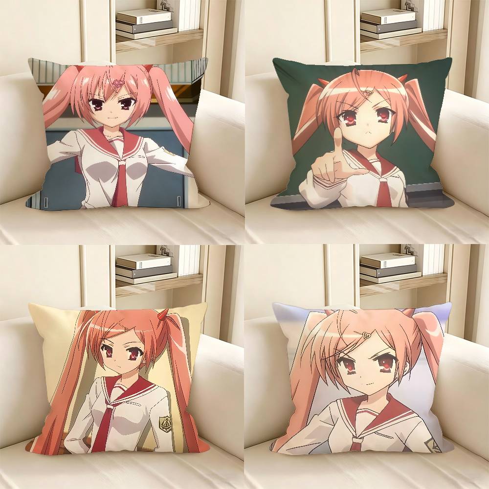1pc Aria H. Kanzaki Anime Characters Pillow Case Fashion Square Pillowcase Bedroom Sofa Room Ins Decoration Leisure