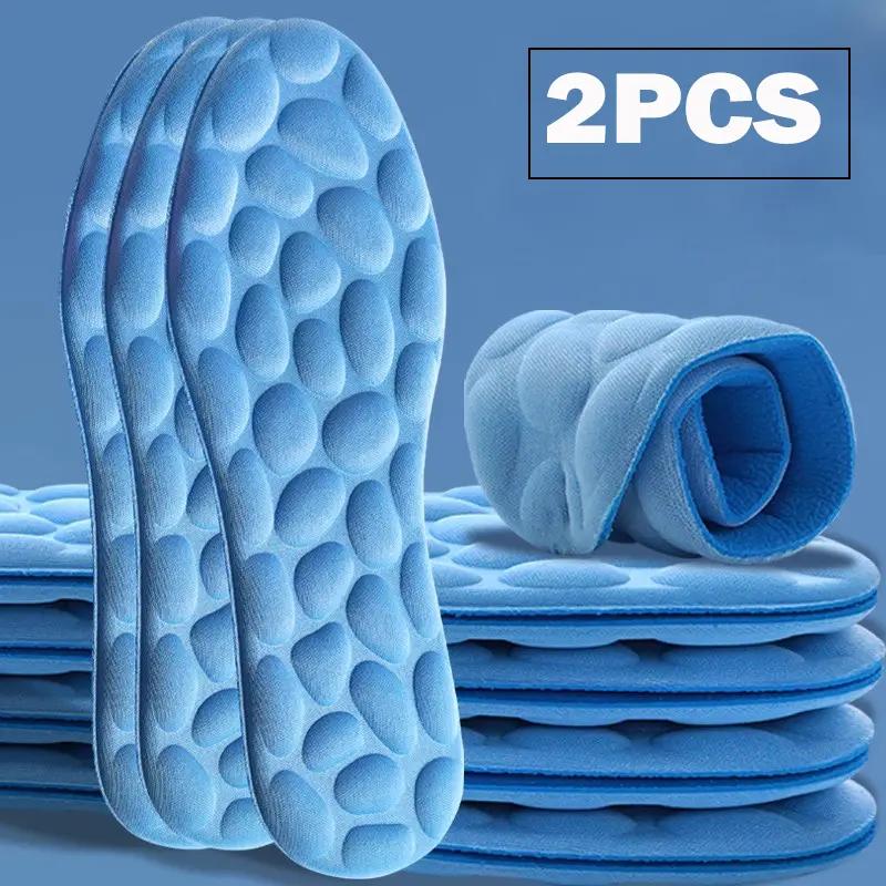1 Double Cobble Stone Soft Insole Soft Massage Breathable Insoles Sports Memory Foam Cushion Deodorant Pads Running Insole Men Women Shoes Inserts