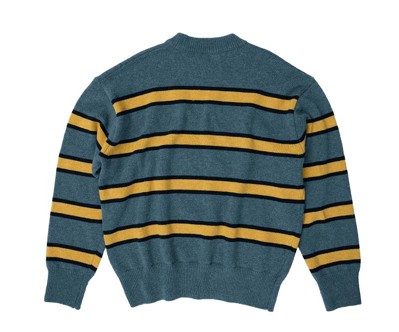OUT OF TRUNK Color Block Striped Knit Sweater