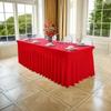 Solid Color Stretch Rectangular Table Skirt for Banquets and Conferences