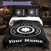 Red Hot Chili Peppers Customized Name Text Bedding Set, 1 Duvet Cover & 2 Pillowcases Personalized Bedroom Gift