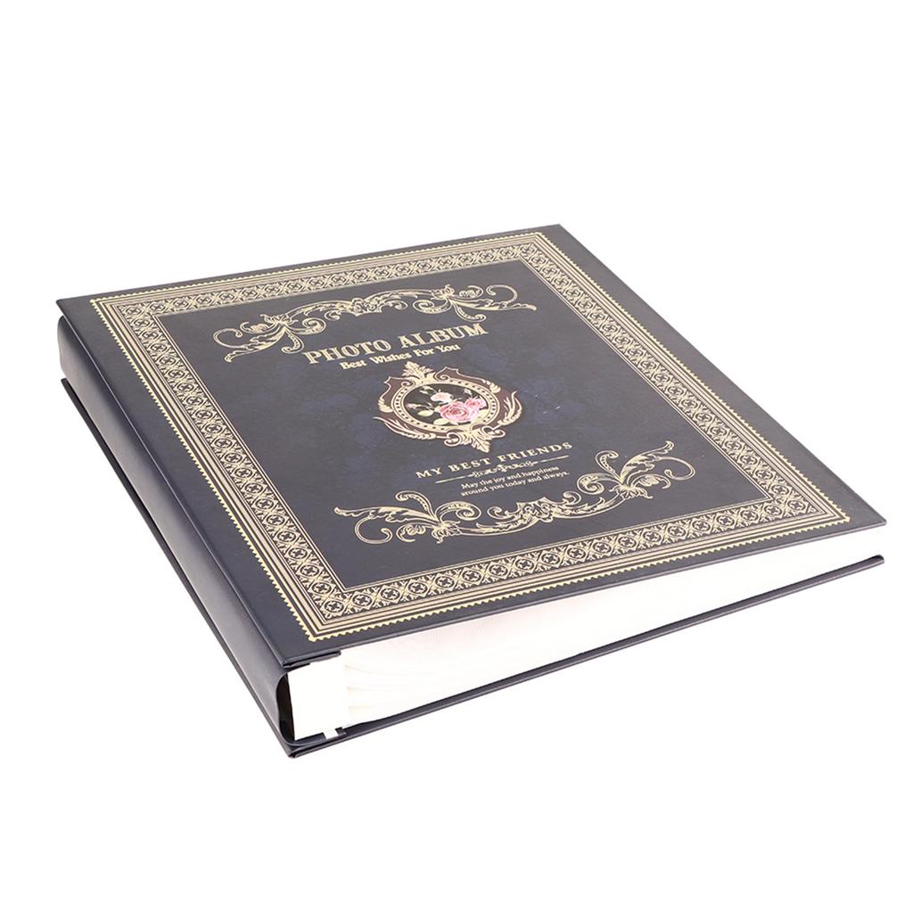 6 & 4 Photo Album For 500 Photos Mixed Insert Type Cardboard Cover Photo Albums(Deep Green)