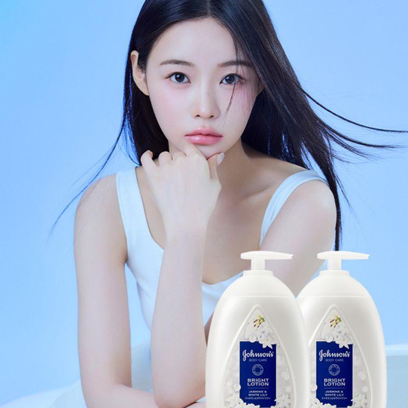 Johnson s [Pure Fluorescent Lotion] Johnson s Bright Body Lotion White Jasmine & White Lily 500ml, 2ea Body Lotion White Jasmine&White Lily 500x2