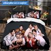 Kpop Stray 3-teiliges K-Pop-Musikgruppen-Bettwäscheset, Ideal für Schlafzimmer, Wohnheim, Inklusive Bettbezug und 2 Kissenbezügen, Fan-Geschenke