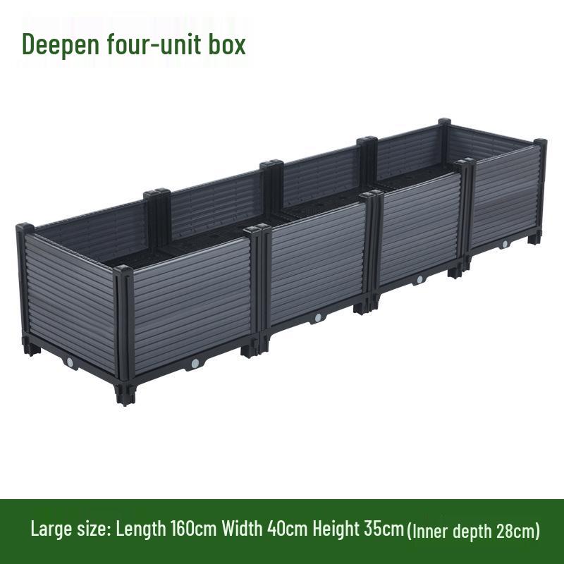 Extra-Large Plastic Balcony & Rooftop Planting Box for Vegetables & Flowers