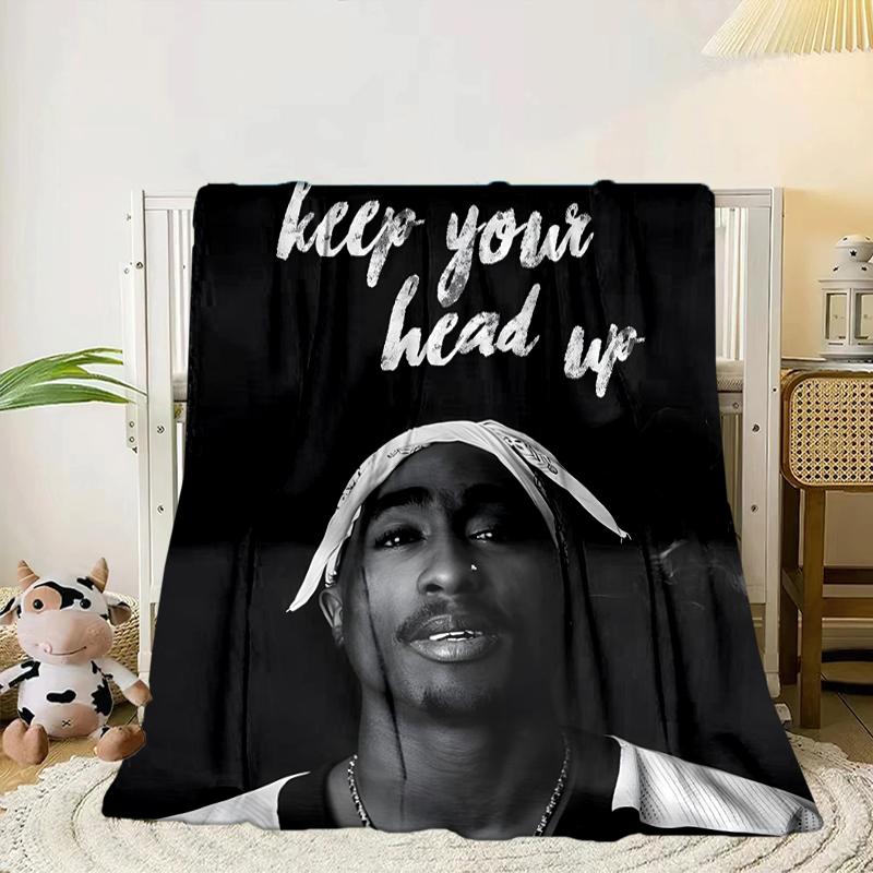 Rap Legend In Blue Blanket Flannel Blanket for bed, sofa, Camping, Hiking, Picnic Essentials, gift for family Fan gifts