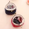 Vijfsterren Portemonneetje, Mini Kiss-Lock Muntentasje, Vintage Denim Sieraden Portemonneetje voor Dames