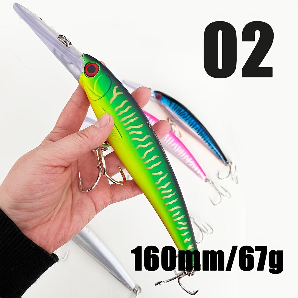 Exclusive Long Lip Minnow Lure: Cross-Border Sinking Bait for Sea Fishing 16cm 67g