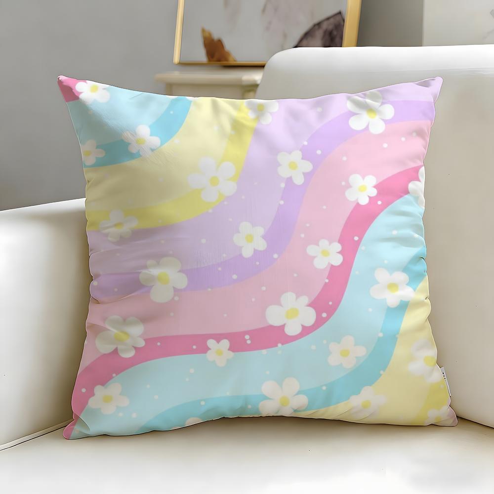 classic theme Daisies Cushion Cover Soft & Easy-Wash Pillow Case – Versatile for Couch, Bed, Travel and Office