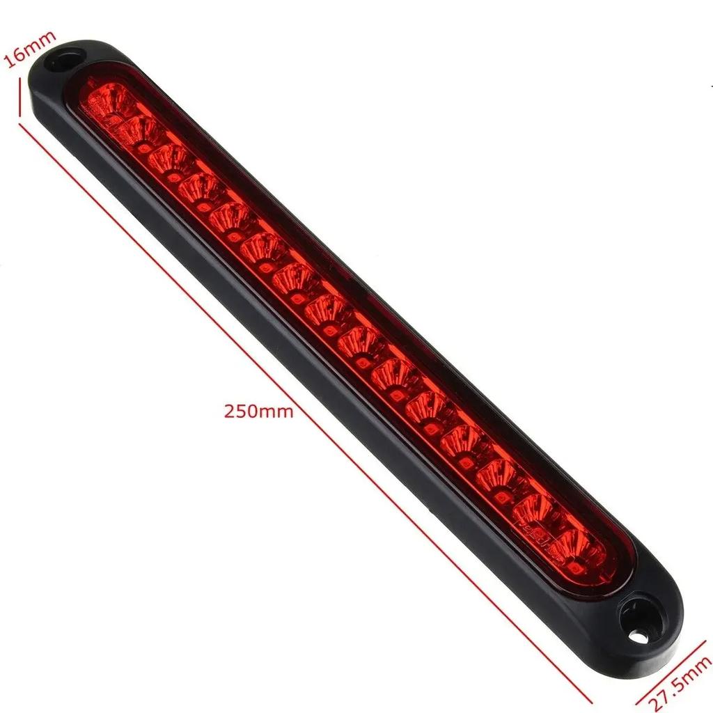 2PCS Amber 12-24V 15LED Flowing Water Turn Signal Light Rear Tail Light Bar Dynamic Flowing Indicator Stop Brake Light for Car