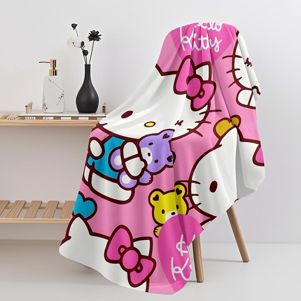 Cute Hello Kitty Microfiber Beach Towel Quick drying and Super Absorbent Suitable for Beaches Swimming Pools Travel Camping Yoga