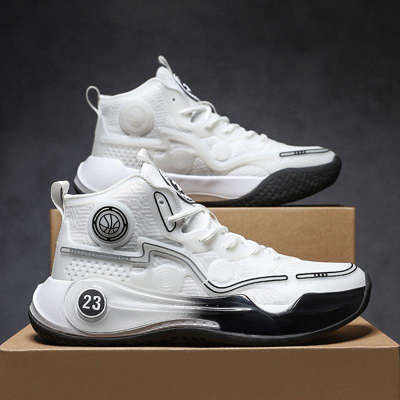 Four Seasons New Non-slip, Wear-resistant and Shock-absorbing Youth High-top, Breathable and Comfortable Sports Shoes Trend Practical Basketball Shoes