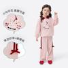 Girls' Little Horse Print Casual Set (Sweatshirt & Pants)