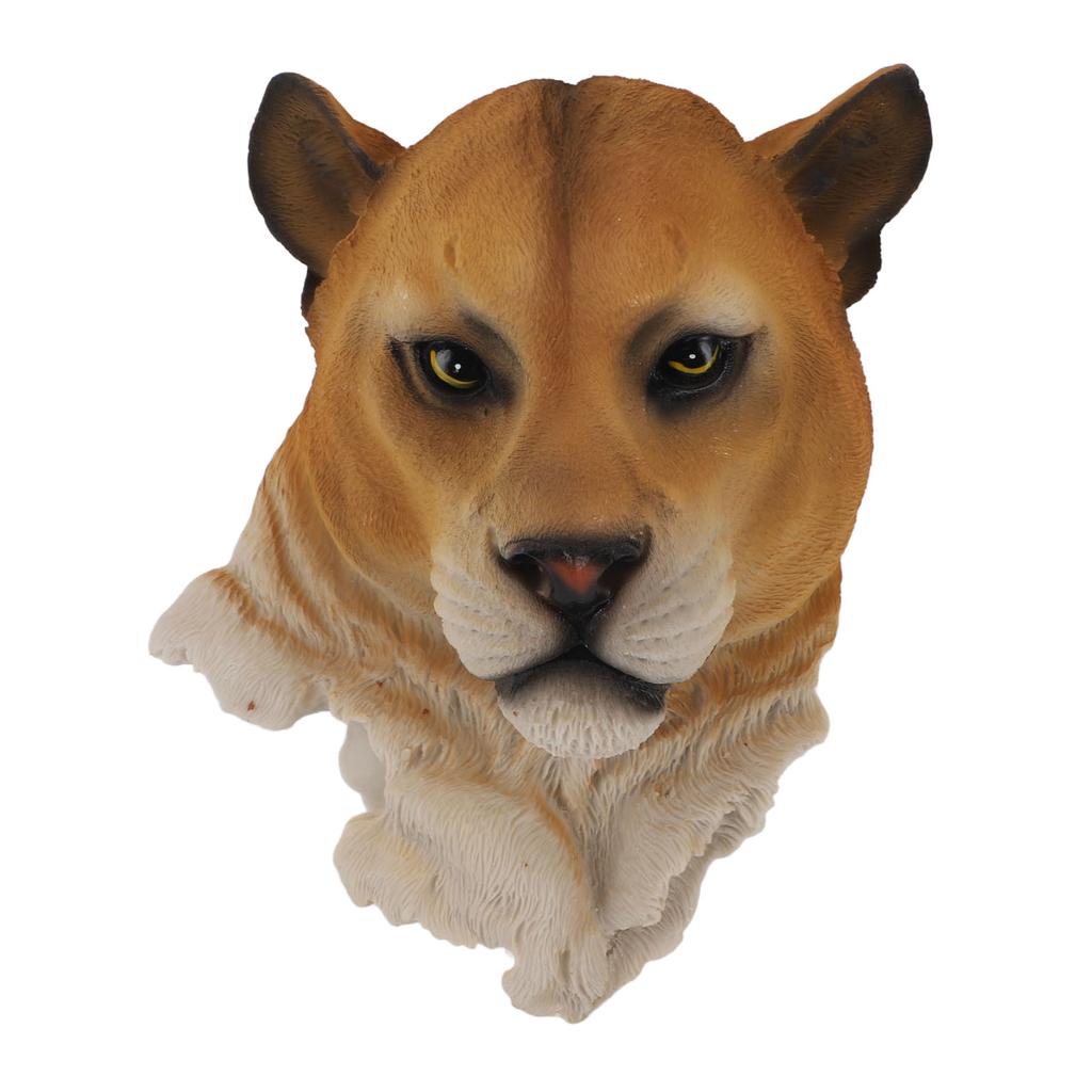 3D Animal Head Statue Resin Wall Decor Realistic Wildlife Sculpture for Living Room Bedroom Bar
