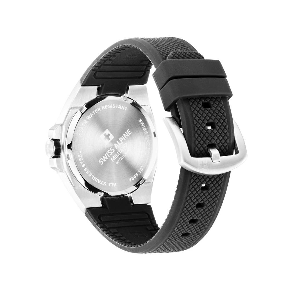 Swiss Alpine Military Typhoon Polyurethene Strap Burgundy Dial Quartz 7005.1836 100M Men's Watch