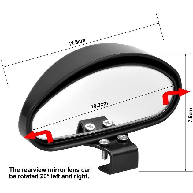 2Pcs Auto Spiegel Toter Winkel Spiegel Einstellbar Flache Weitwinkel Platz Seite Blindspot Rück Parkplatz Spiegel Auto