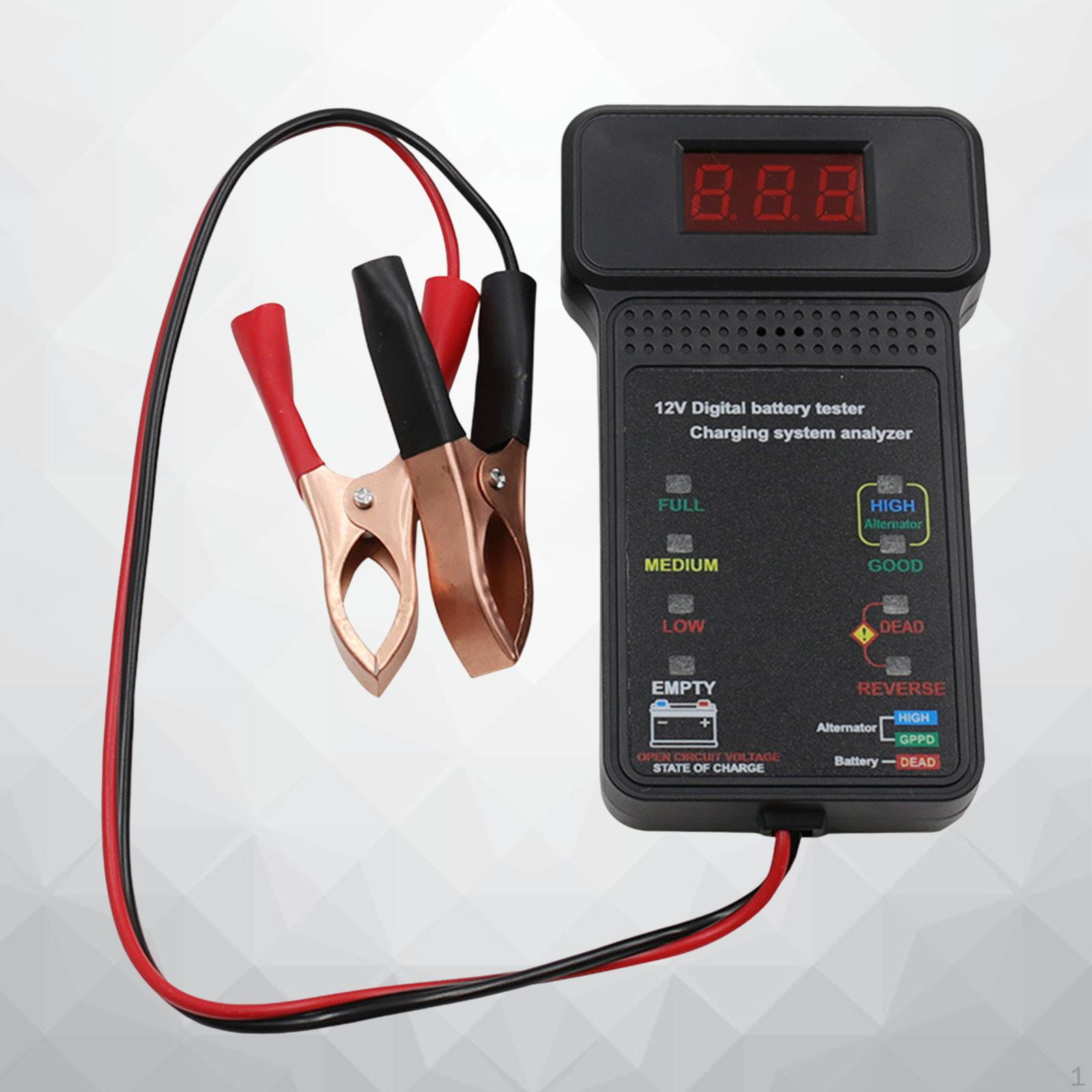

12V Car Tester Universal LED Status Indicator Alligator Clips Attachment Automotive Checker Auto