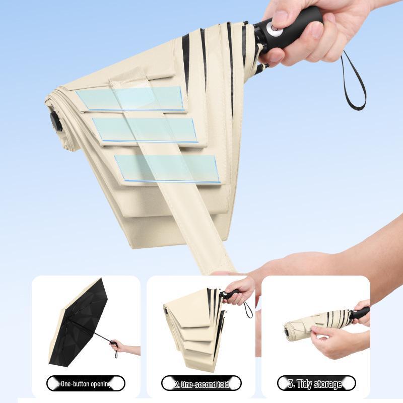Ultra-Light Anti-UV Automatic Folding Umbrella: Crease-Free, Wrinkle-Free Sunshade & Sunscreen Parasol