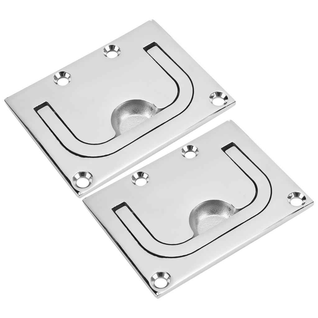 2PCS Stainless Steel Boat Hatch Pull Deck Cover Handle Marine Hardware Locker Ring