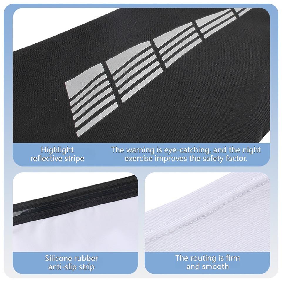 Cycling Knee Pads Extended Leg Guard Anti Slip Elastic Hosiery Night Reflection for Outdoor Sports Basketball Running Men Women