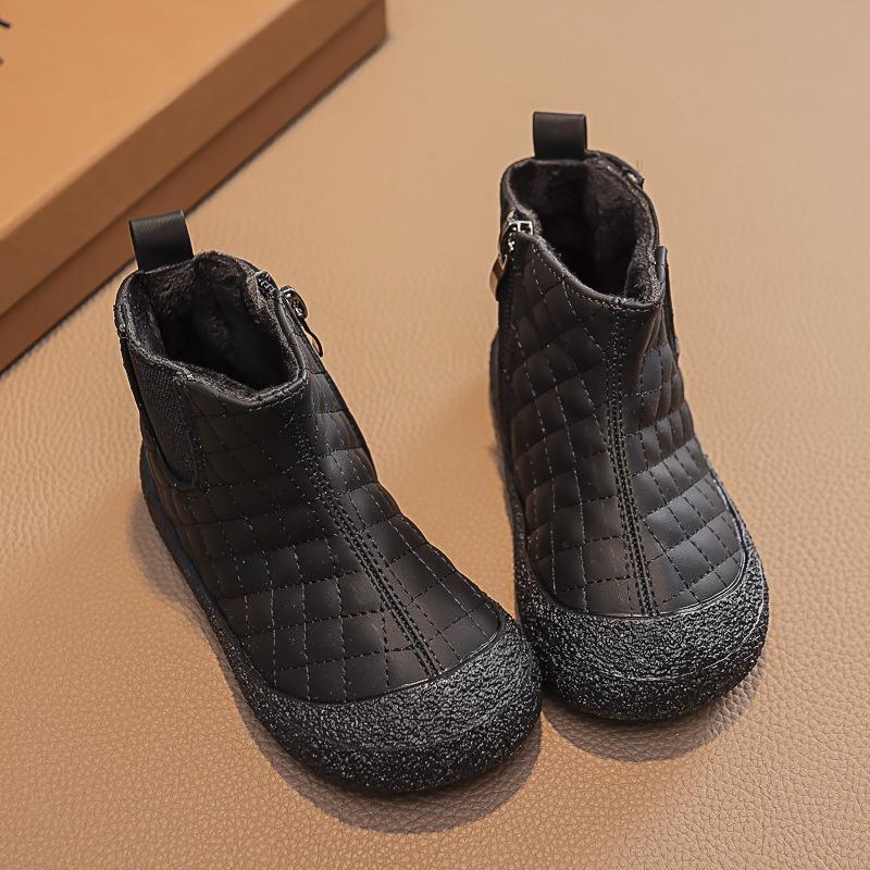 

Kids Winter Velvet Boots: Soft, Warm, Double Cotton Martin Boots with Comfortable Sole for Boys and Girls 21