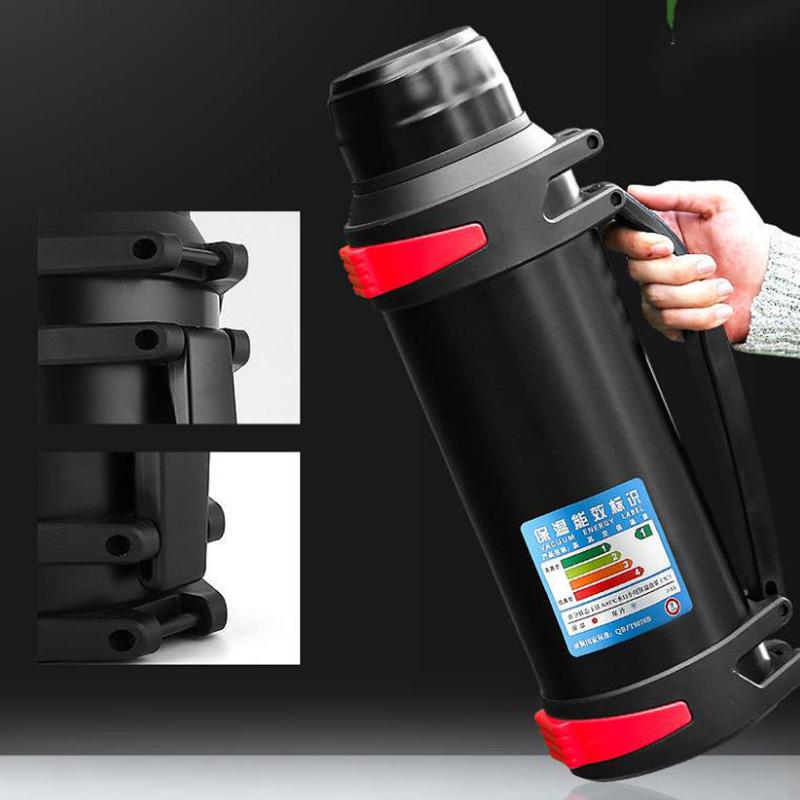 1.5/2/2.5L/3/4/5L Stainless Steel Vacuum Flask Outdoor Sports Kettle Coffee Tea Water Bottle Milk Insulation Pot