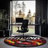 Racing Printed Round Rug Carpet Chair Rug Area Rug Entryway Doormats,for Office Chair Living Room Bedroom Kitchen Room.