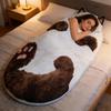 Cat Shaped Sleeping Bag Warm Washable Blanket Adult Sleeping Bag For Home Lounging Indoor Floor Bed Travel Relaxation Sleepovers