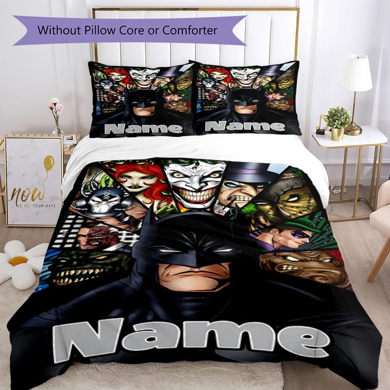 Warner Bros. Works (39) Customize Your Name Bedding Set Breathable Duvet Cover with Pillowcases Home Decoration Birthday Gift