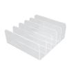 Desktop File Organizer Clear Acrylic 5 Compartments Office Document Sorter Multifunction Letter