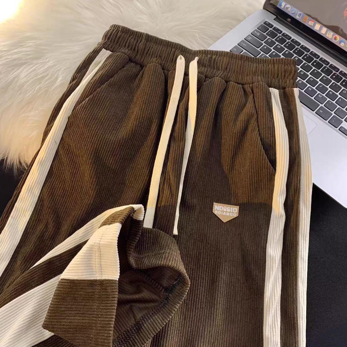 

Свободные повседневные спортивные брюки из вельвета для мальчиков на весну-осень. M