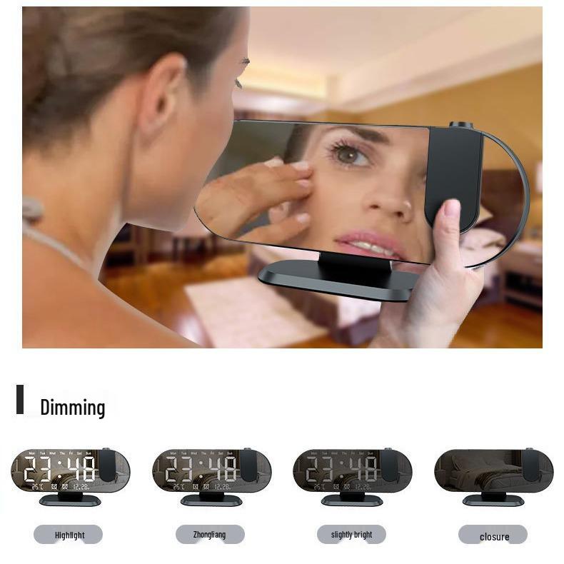 RGB LED Projection Alarm Clock with Temperature and Humidity Display
