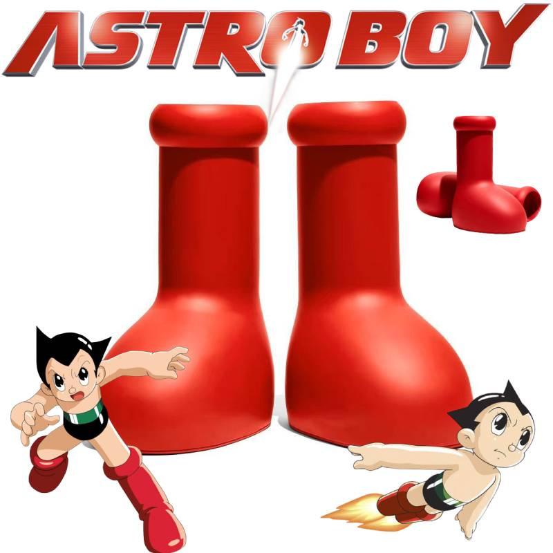 Velké červené boty Autentický kreslený design
