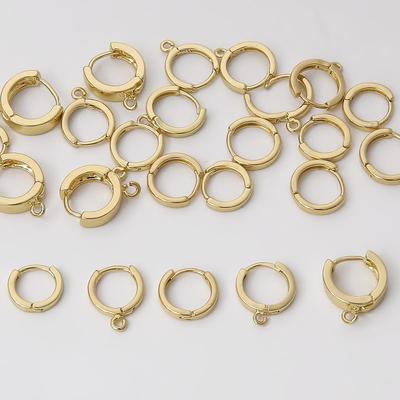 1 çift 12/13/14mm Pirinç Kanca Küpe Kadın Kızlar için Küpe Toka Bulgular