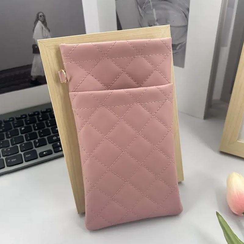 Double-Layer Eyeglasses Pouch Pu Leather Sunglasses Bag Waterproof High-End Glasses Bag Portable Sunglasses Case
