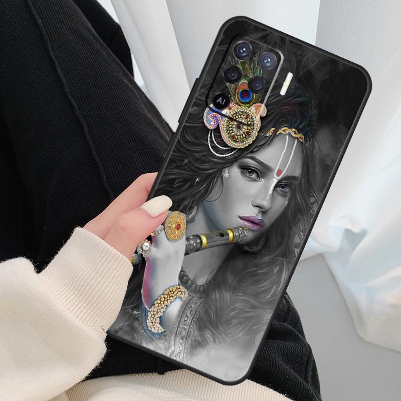 Indian God Lord Krishna Case For Oppo A18 A38 A58 A78 A98 A80 A60 A40 A96 A76 A16 A94 A74 A54 A15 A17 A57 A77 A5 Pro