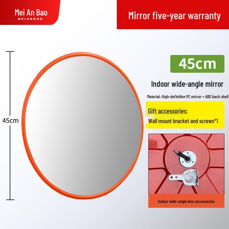 Wide-Angle Convex Traffic Mirror for Outdoor & Indoor Use, Anti-Theft, Garage & Road Safety