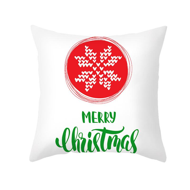 Nordic Christmas Pillowcase Printed Elk Snowflake Sofa Cushion Cover Office Cushion Cover Home