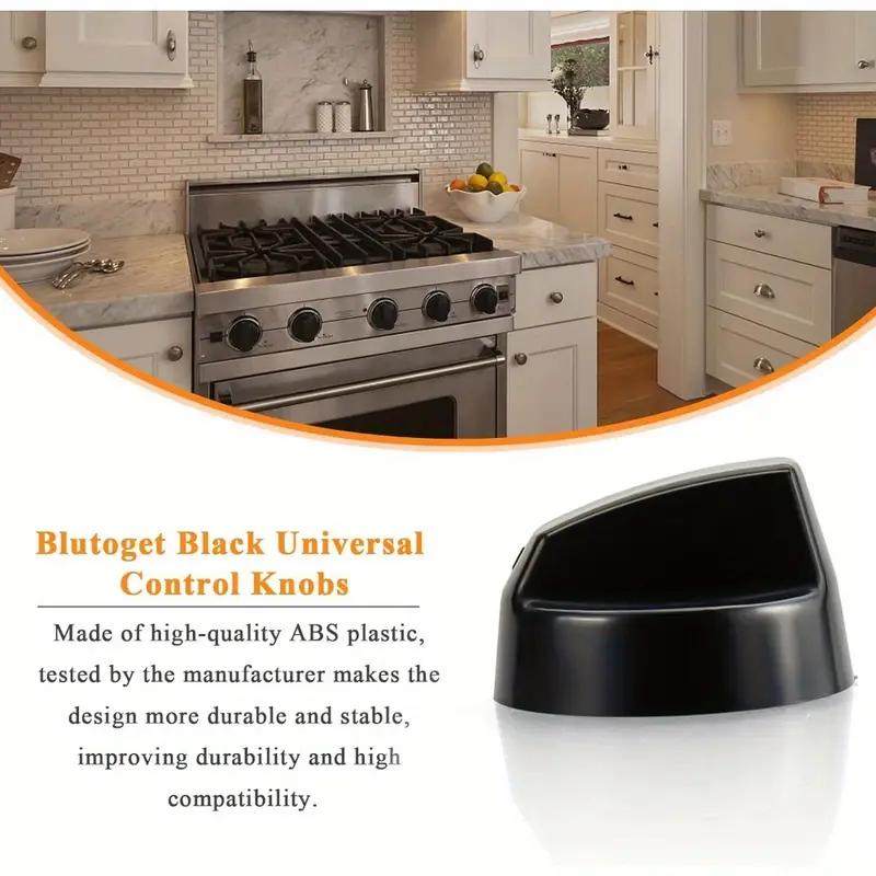 4 Pack Universal Replacement Control Knobs With 12 Adapters For Kitchen Oven Stove Range Durable Knob Set Kitchen Appliances