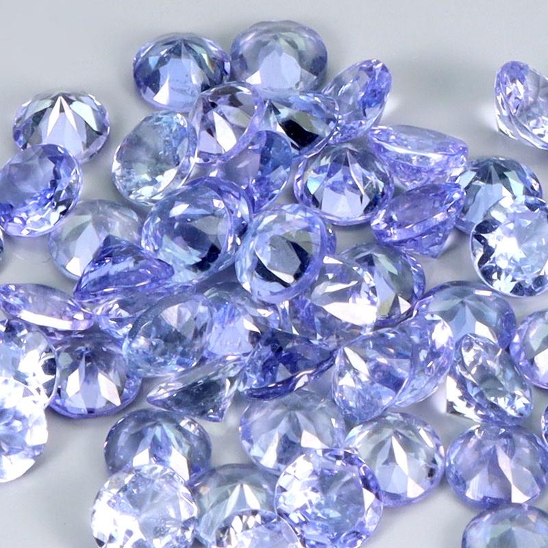 Natural Round Cut Tanzanite Gemstone, Healing A Color Loose Round Gemstone Lot.
